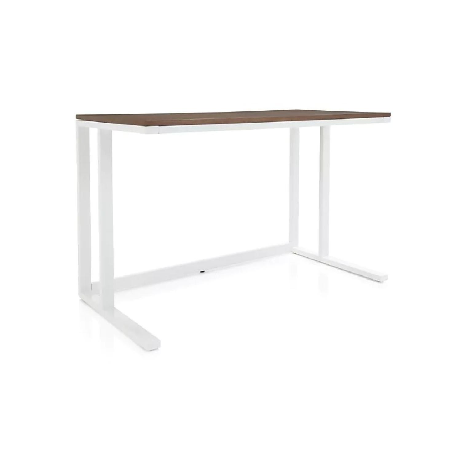 Crate & Barrel Pilsen Salt Desk w/ Walnut Top - image-3