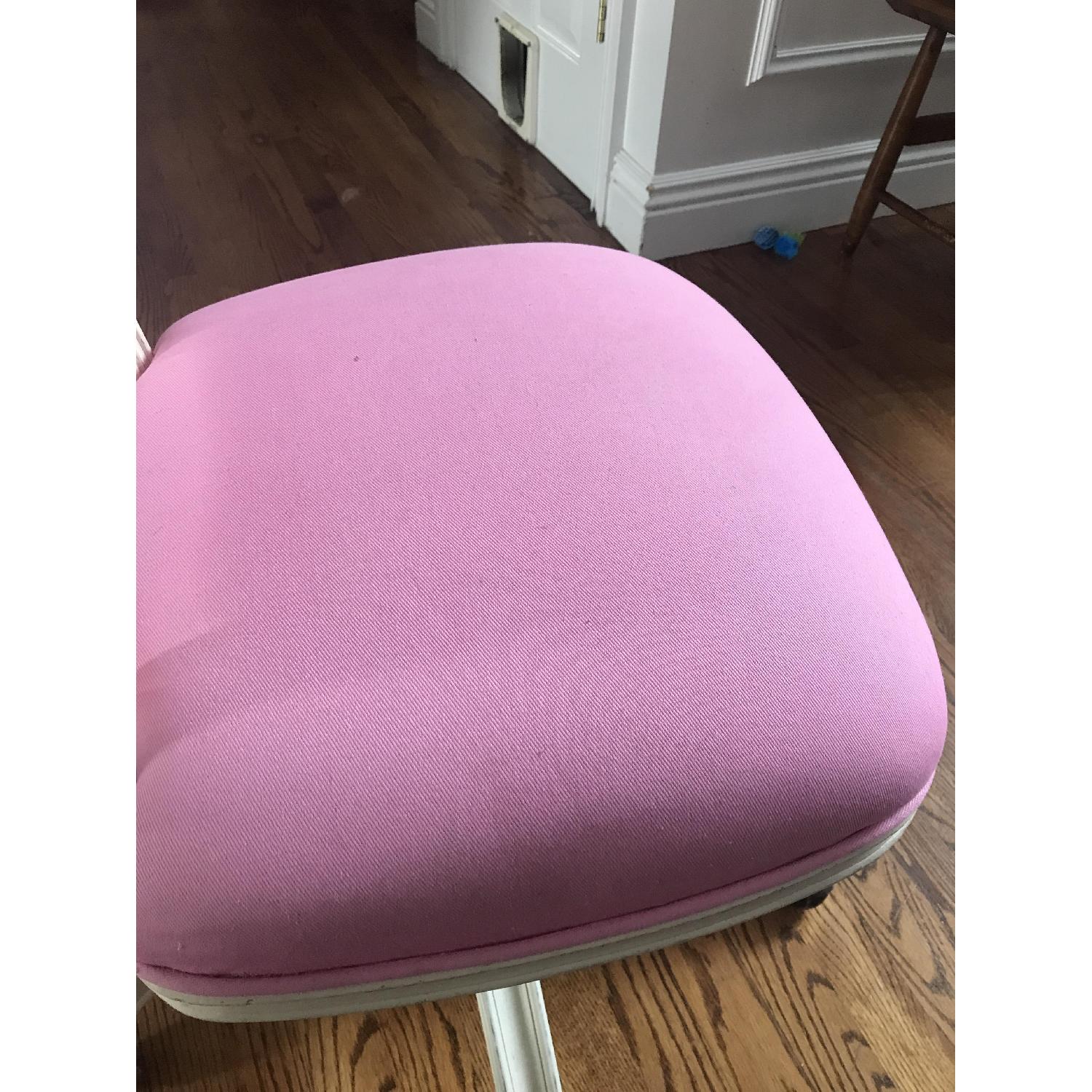 Pottery Barn Kids Desk Chair in White & Pink - image-3