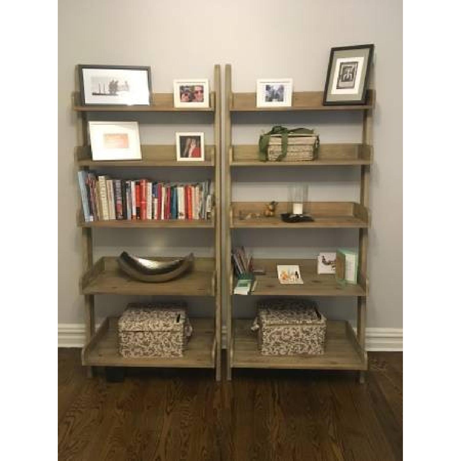 Pottery Barn Leaning Studio Wall Shelves in Natural - image-1