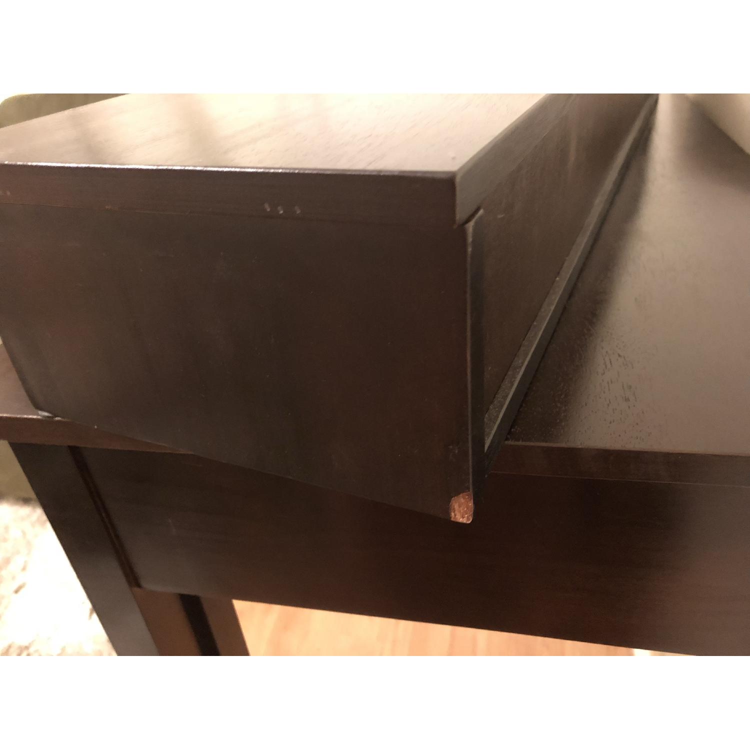 Container Store Dark Wood Roll-Out Desk - image-1