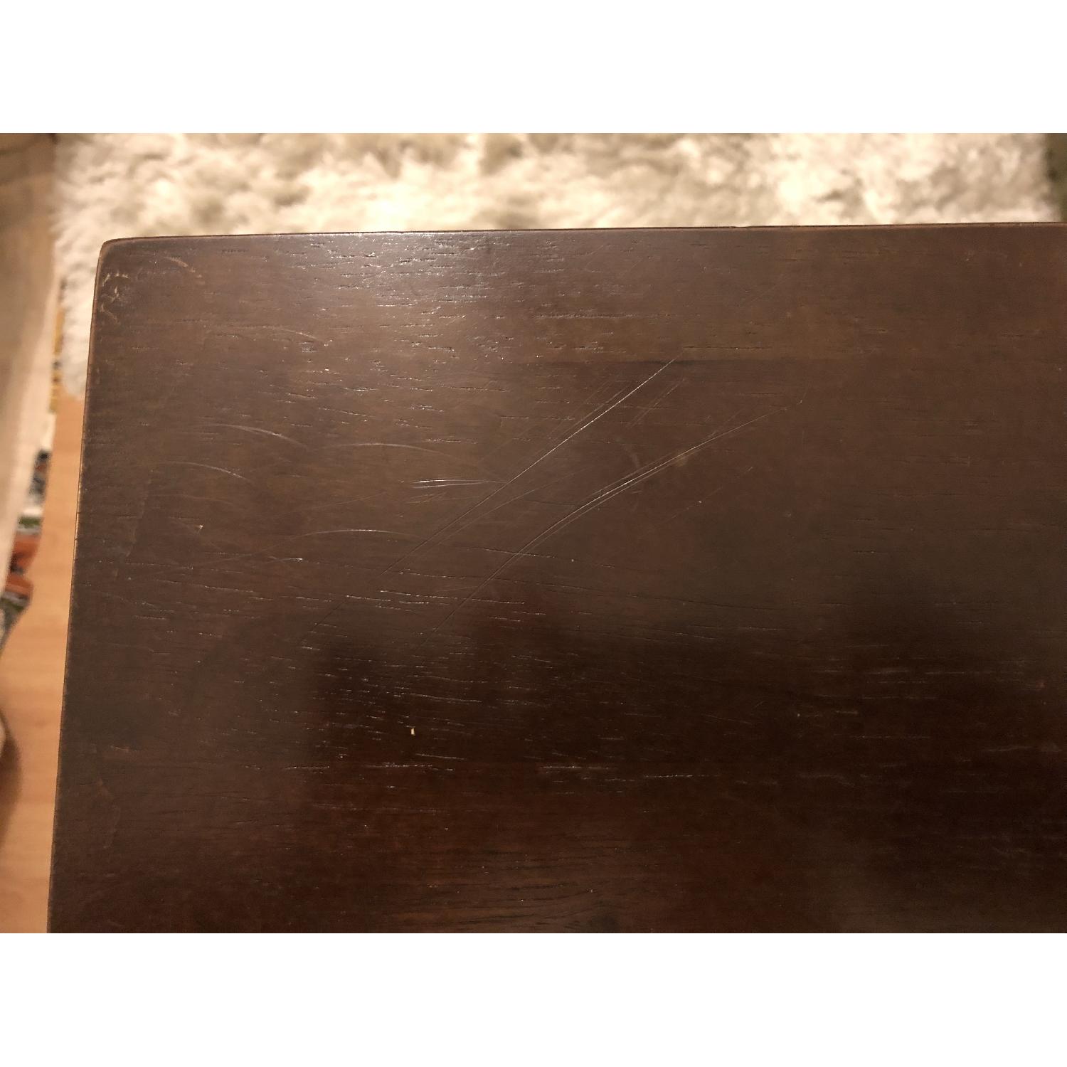 Container Store Dark Wood Roll-Out Desk - image-2