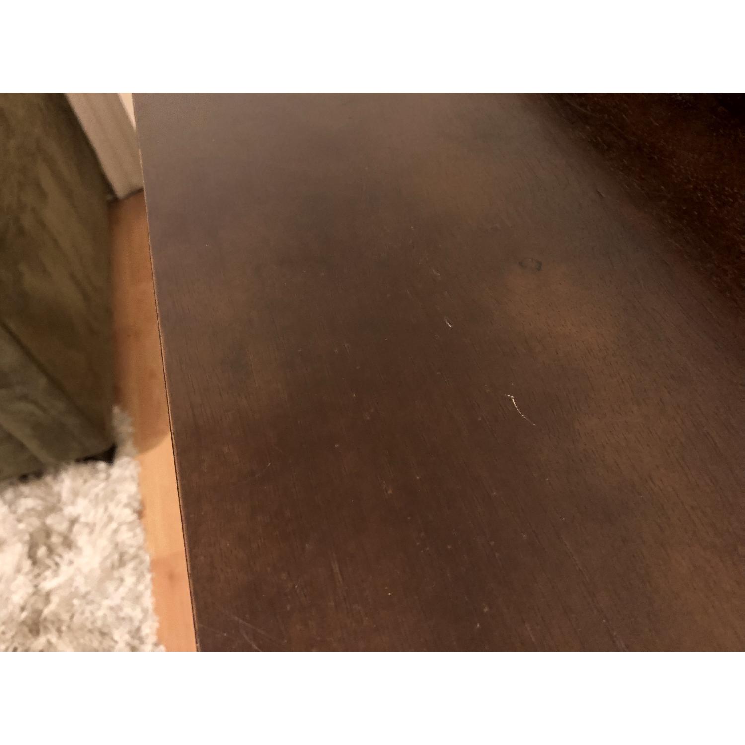 Container Store Dark Wood Roll-Out Desk - image-8