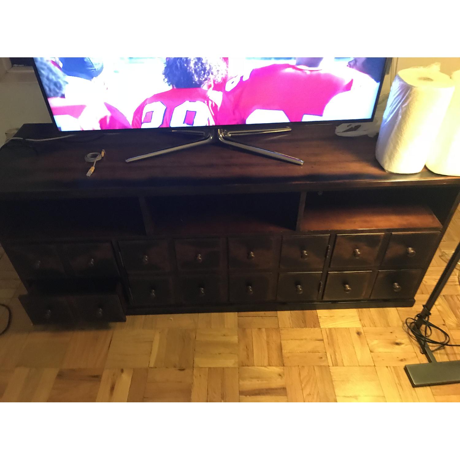 Pottery Barn Weathered Walnut Andover Media Console - image-1