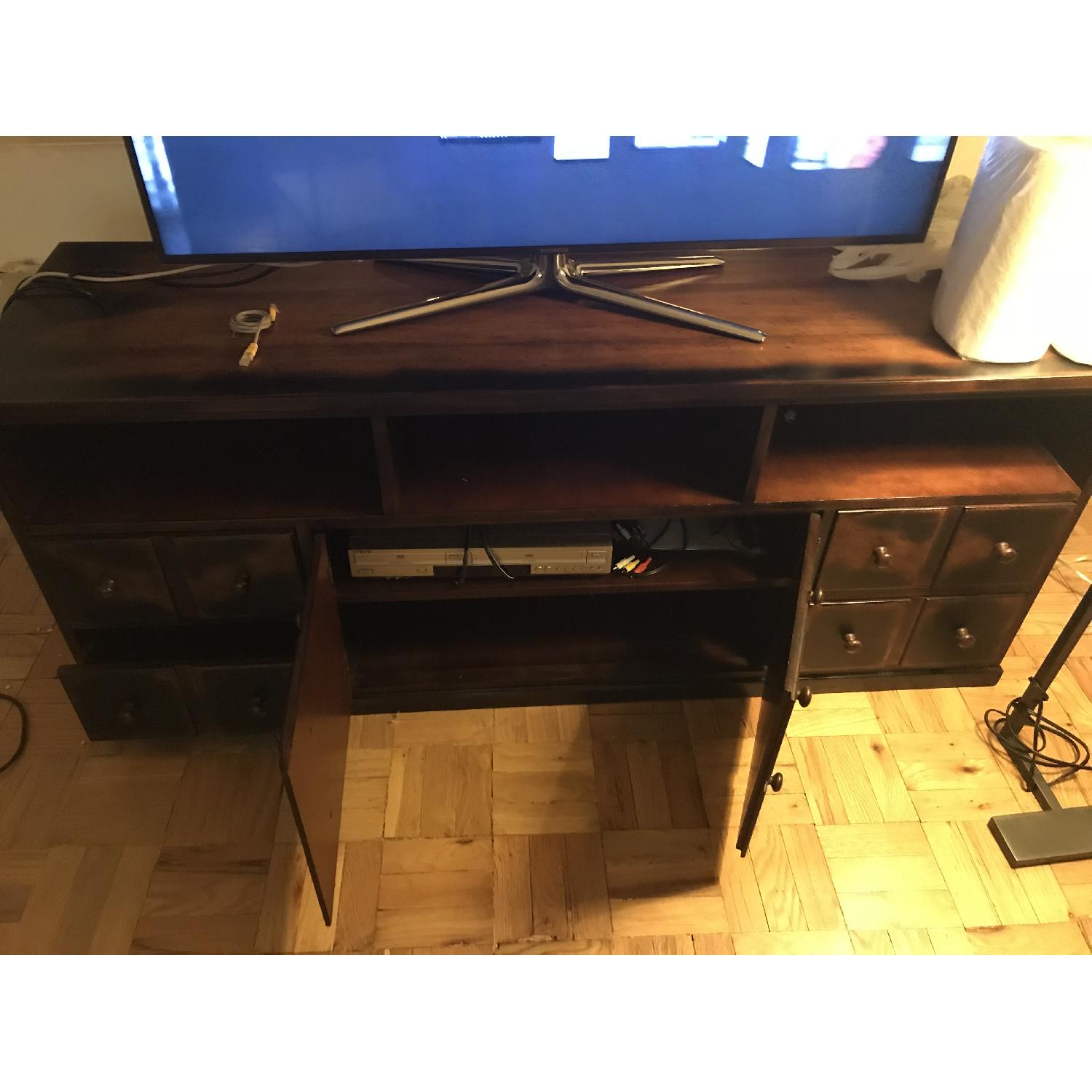 Pottery Barn Weathered Walnut Andover Media Console - image-2