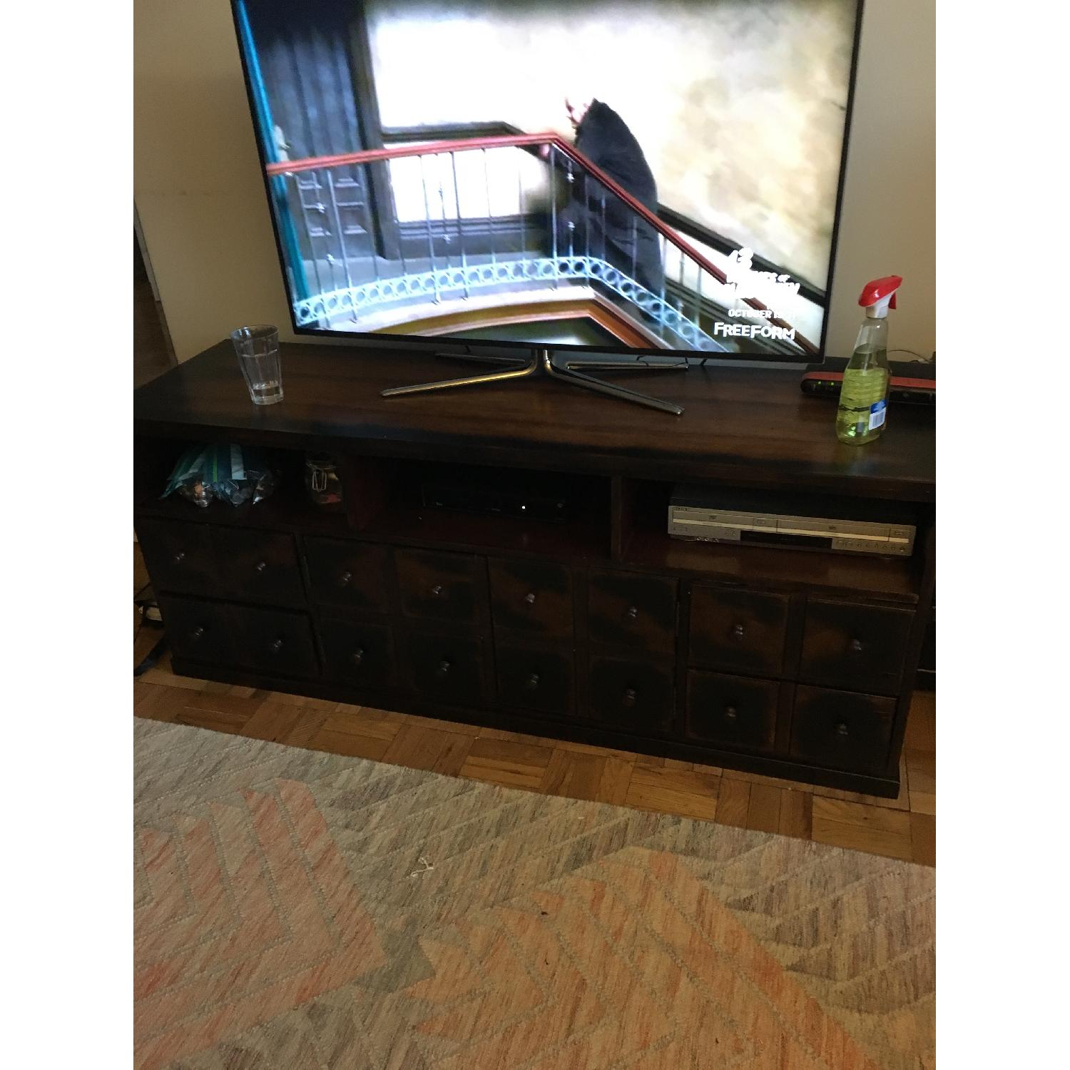 Pottery Barn Weathered Walnut Andover Media Console - image-3