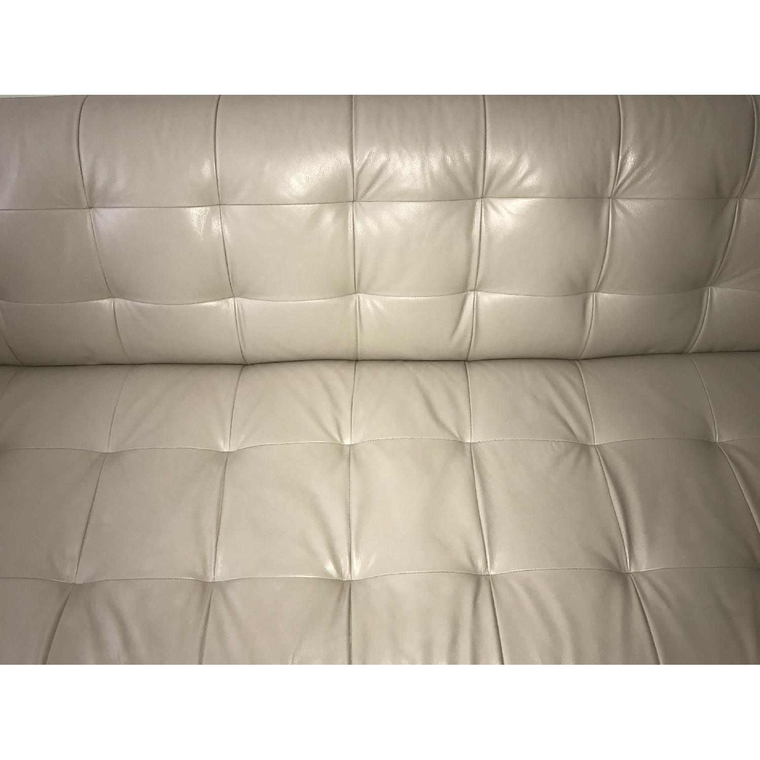 Macys Tufted Leather Couch - image-3