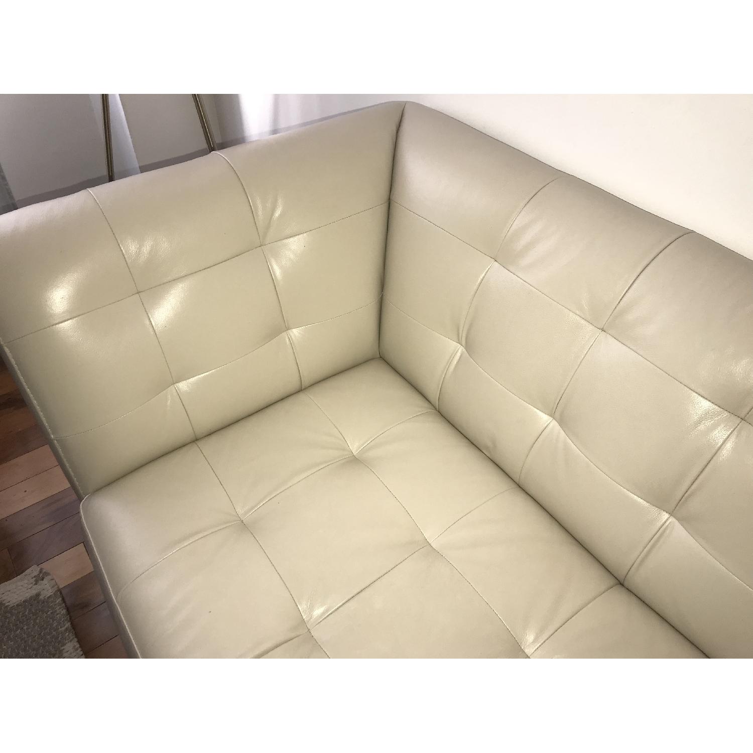 Macys Tufted Leather Couch - image-4