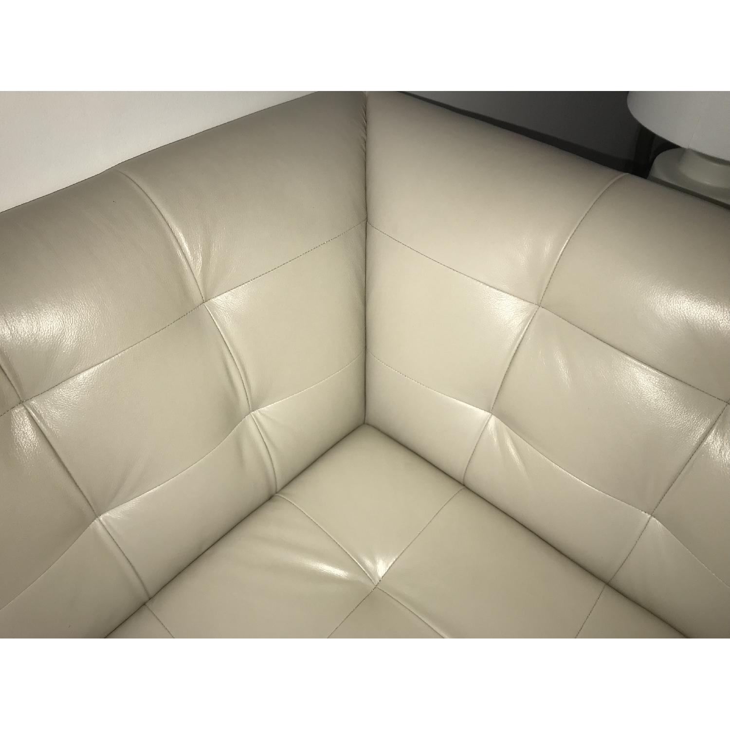 Macys Tufted Leather Couch - image-5