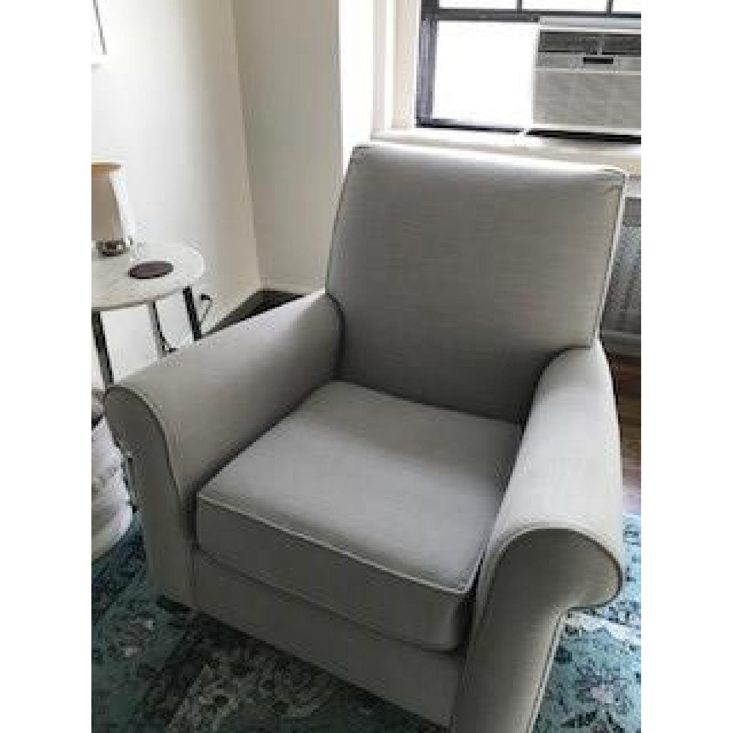 Pottery Barn Kids Charleston Convertible Light Grey Rocker - image-9