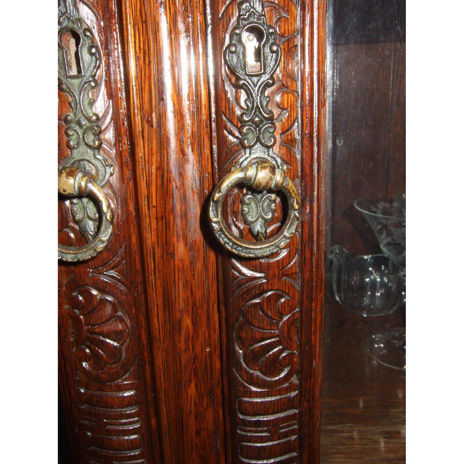 Antique Bow-Glass Front China Cabinet - image-3