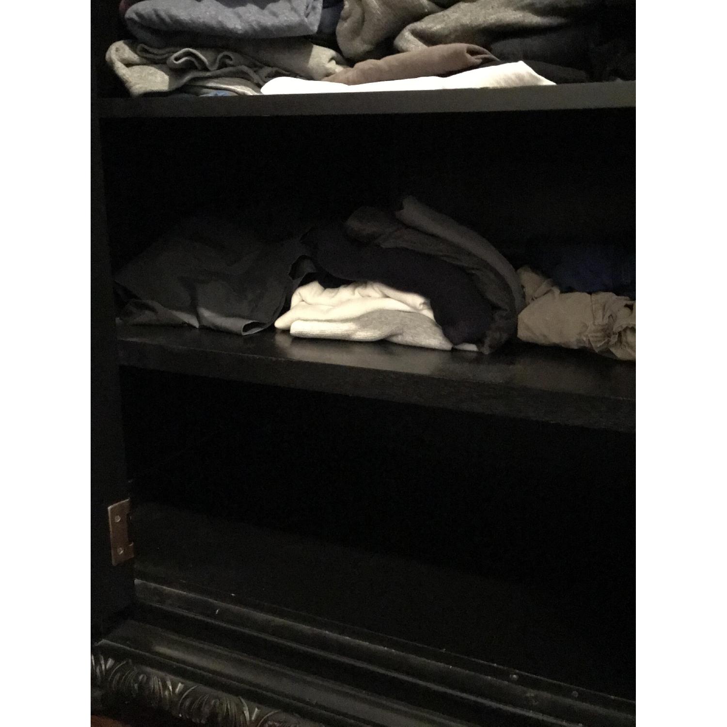 Restoration Hardware Black French Empire Armoire - image-1