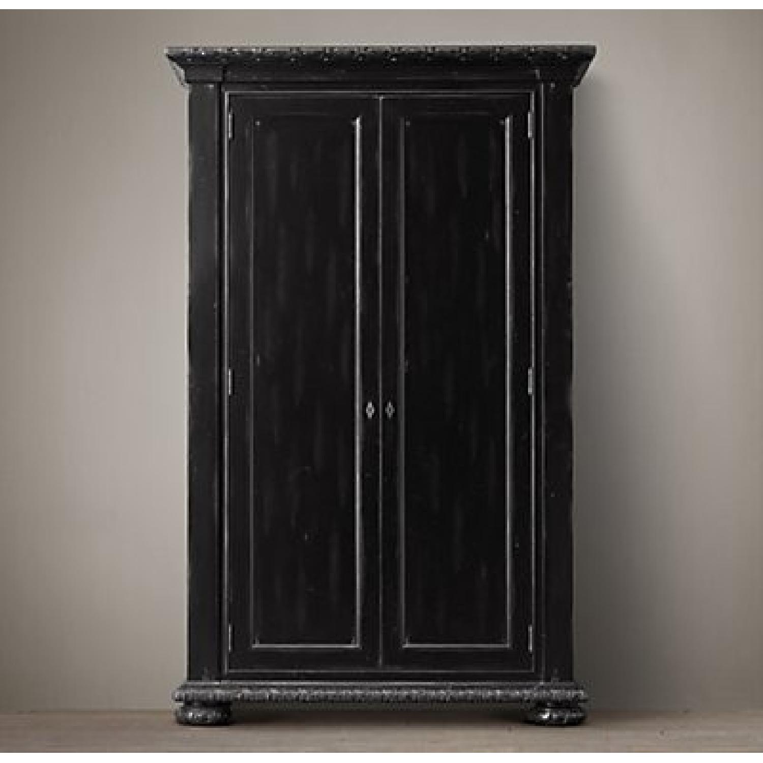 Restoration Hardware Black French Empire Armoire - image-8