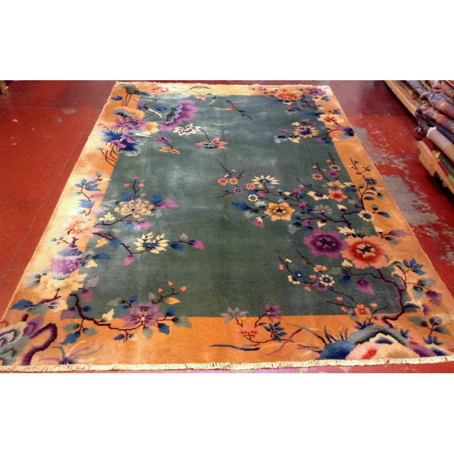 Antique 1920s Chinese Art Deco Rug - image-1