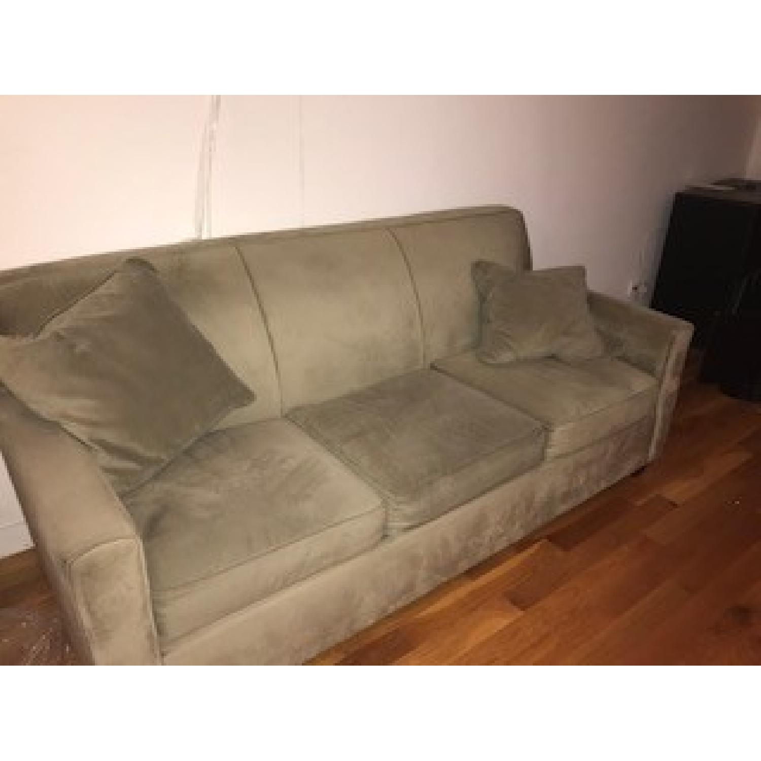 Raymour & Flanigan Microsuede Sofa - image-4