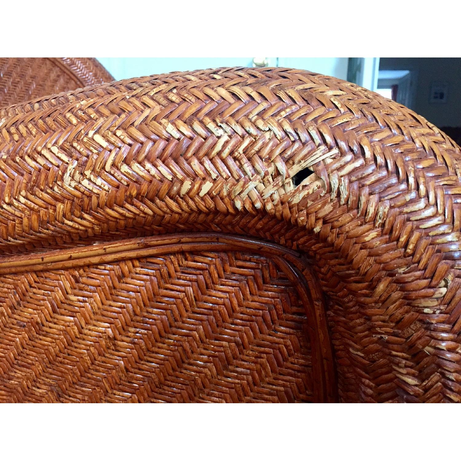 Wicker Chair & Ottoman - image-6