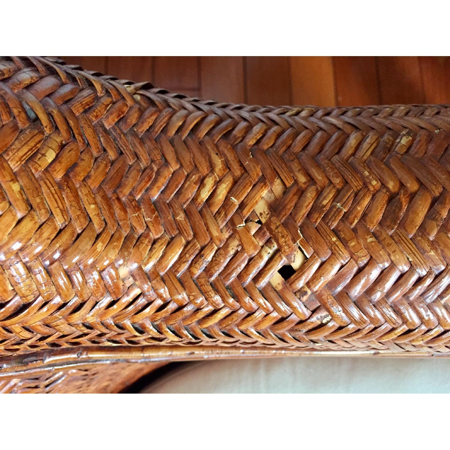 Wicker Chair & Ottoman - image-7