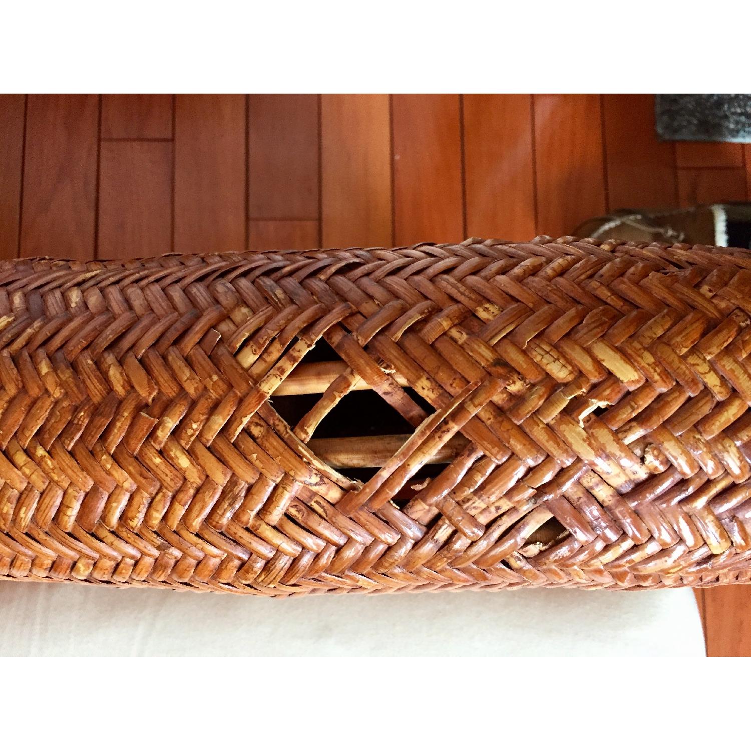 Wicker Chair & Ottoman - image-8