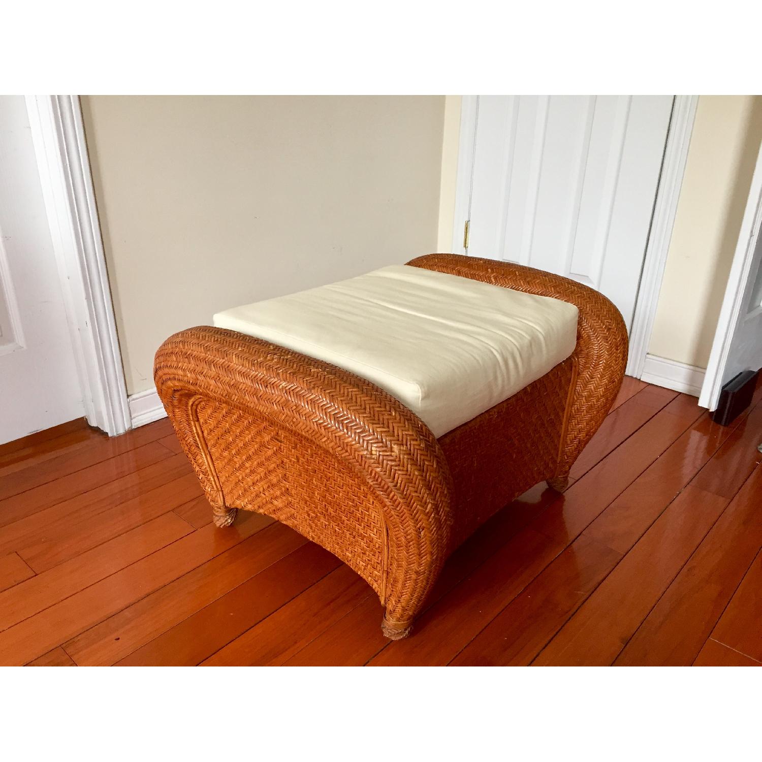 Wicker Chair & Ottoman - image-10