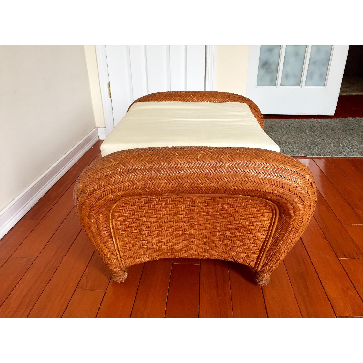 Wicker Chair & Ottoman - image-11
