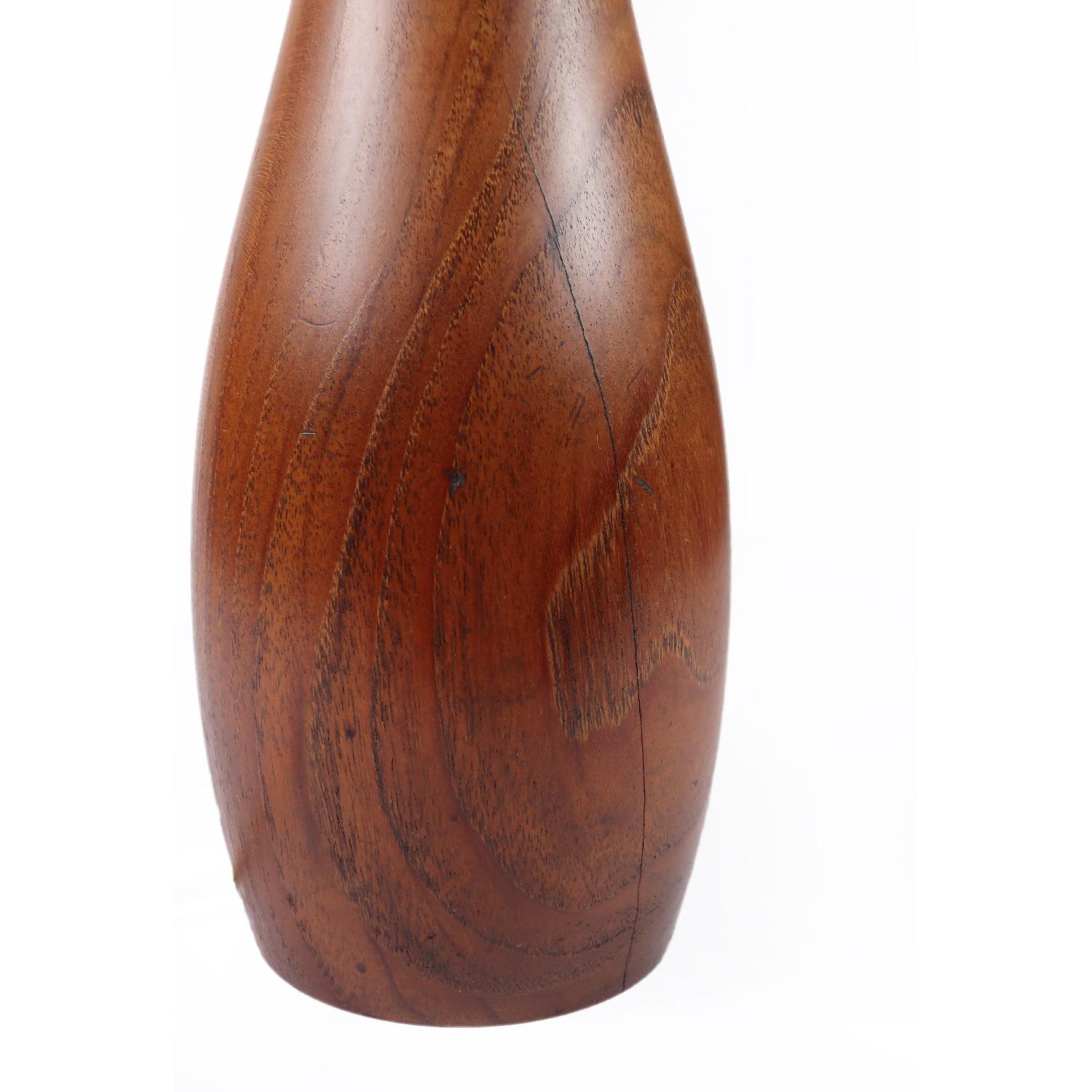 Danish Modern Turned Teak Table Lamp - image-5