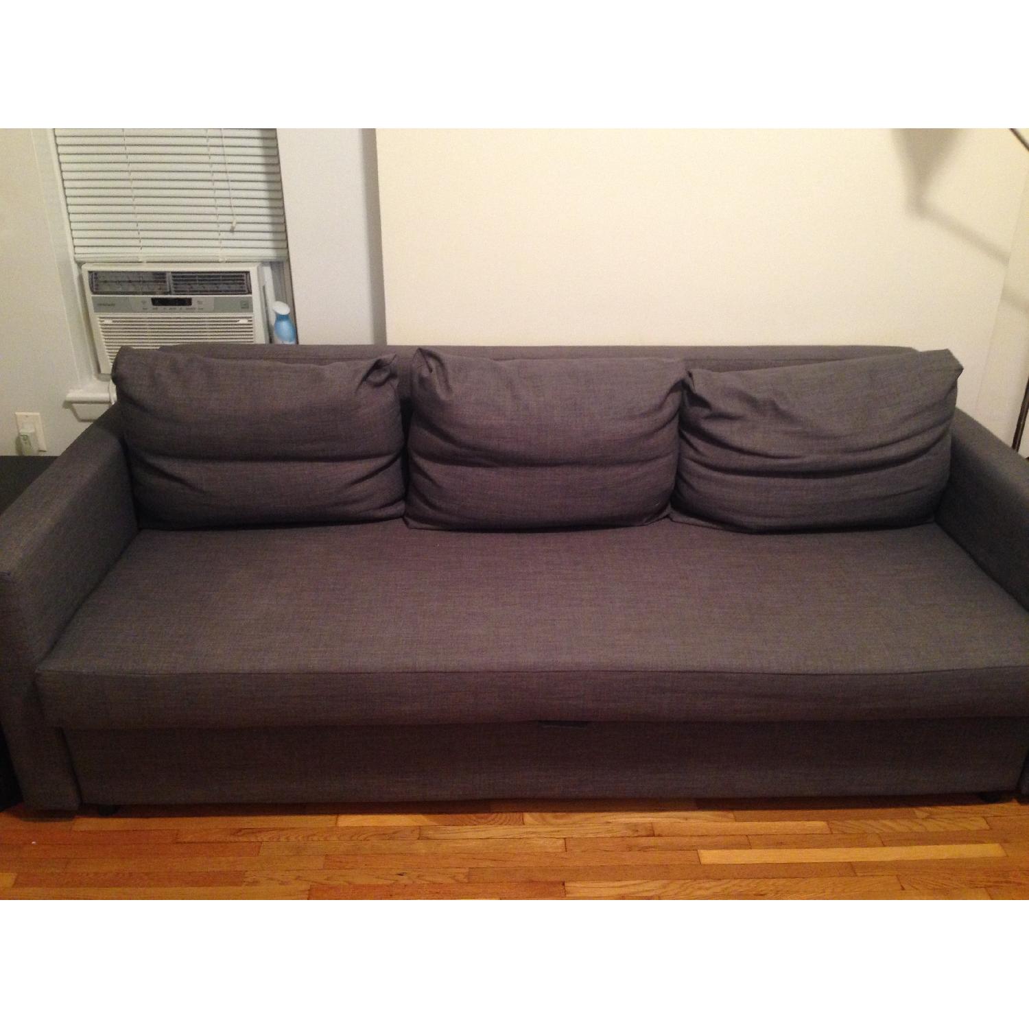 Ikea Friheten Sleeper Sofa in Skiftebo Dark Gray - image-1