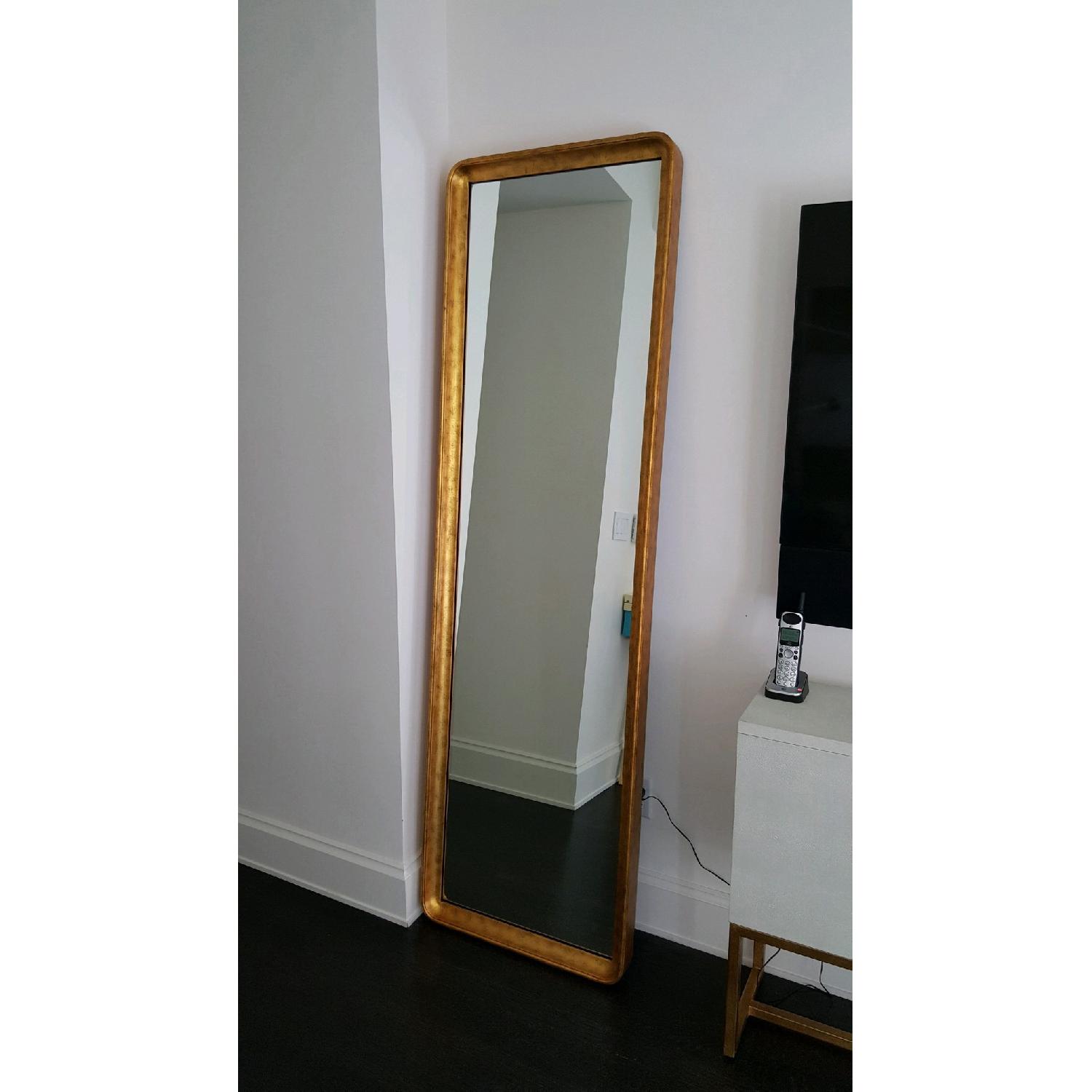 Restoration Hardware Salon Gilt Leaner Mirror AptDeco