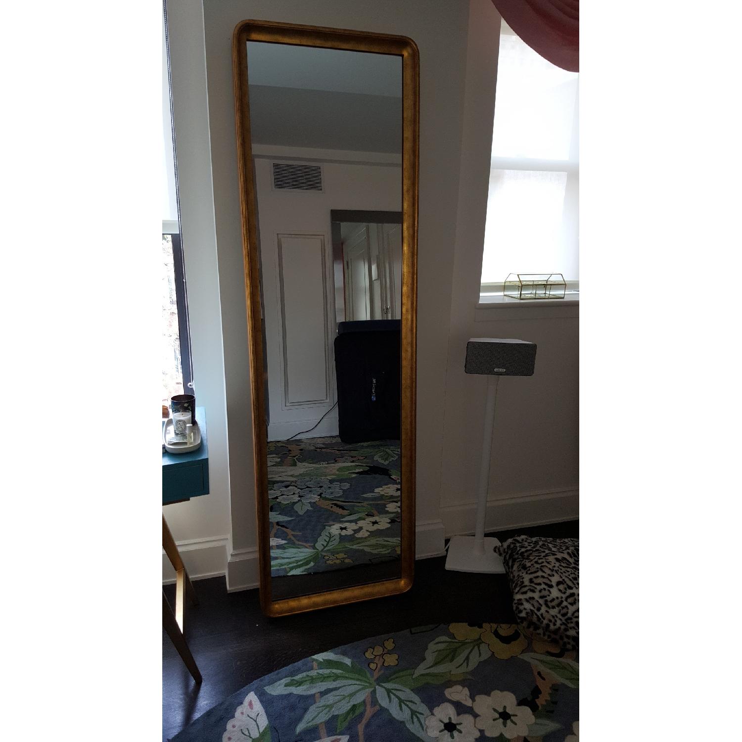 Restoration Hardware Salon Gilt Leaner Mirror AptDeco