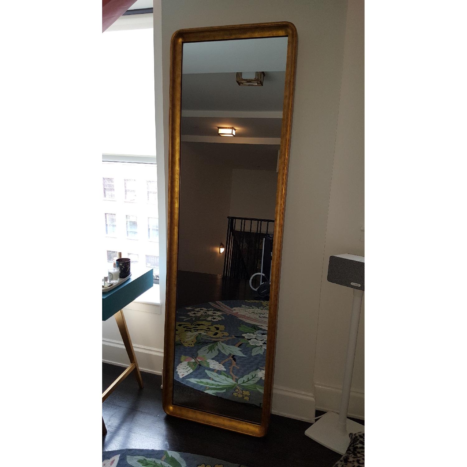Restoration Hardware Salon Gilt Leaner Mirror AptDeco