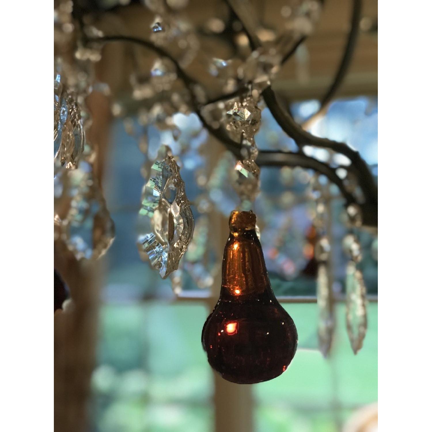 Clive Christian Chandelier w/ Amber Pears & Crystal Grapes - image-2