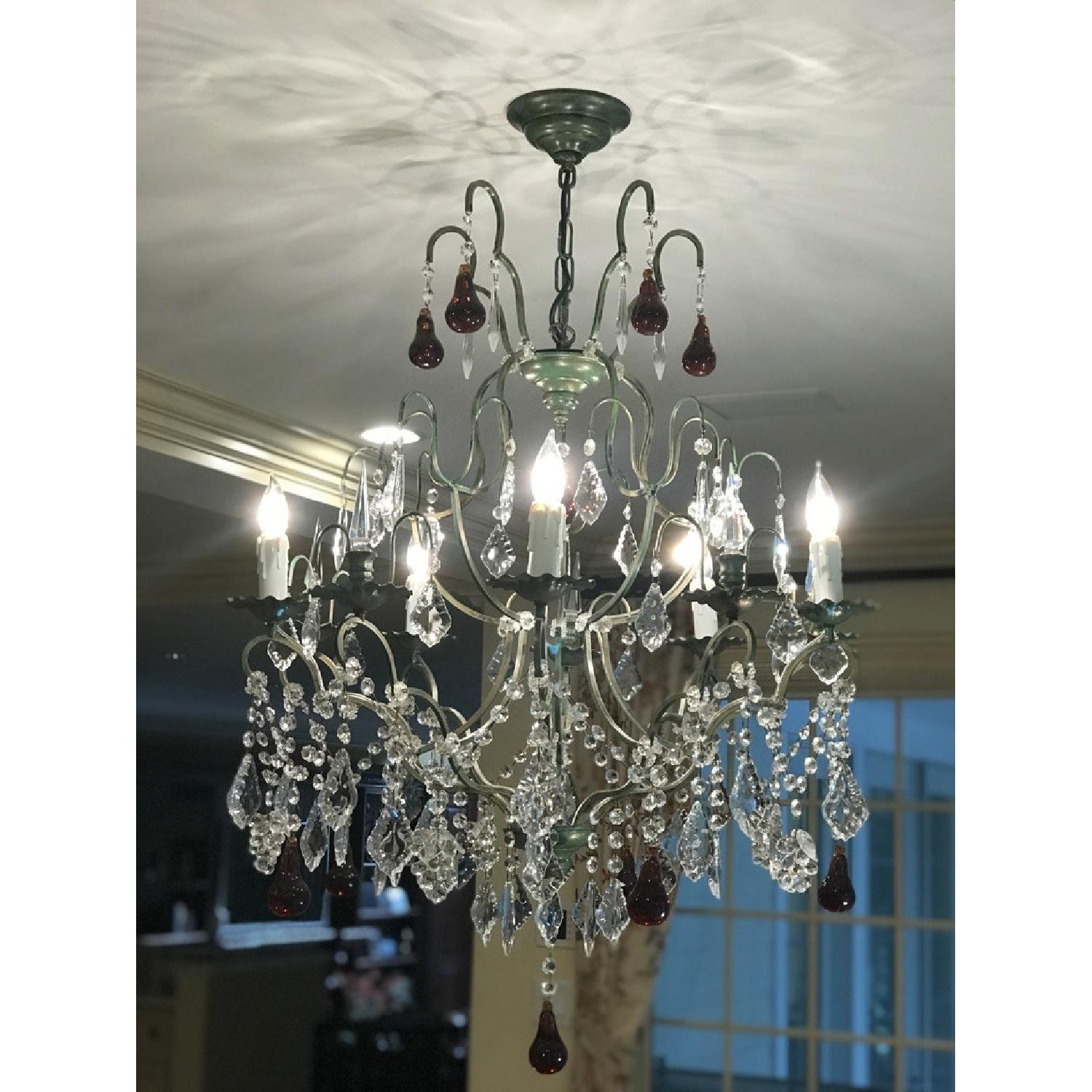 Clive Christian Chandelier w/ Amber Pears & Crystal Grapes - image-3