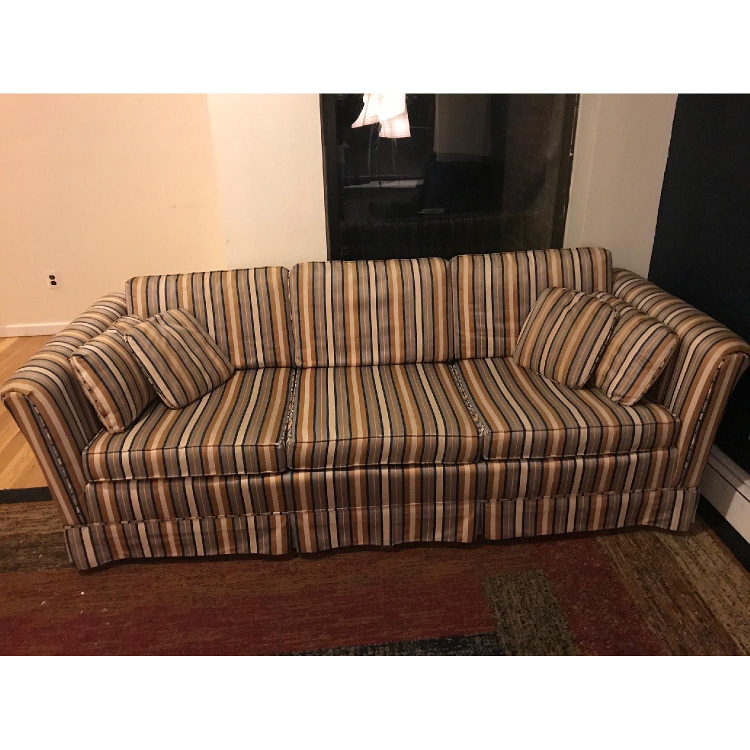 椅子 vintage sofa stripe Vintage Sofa in Multicolor Pastel Striped Upholstery