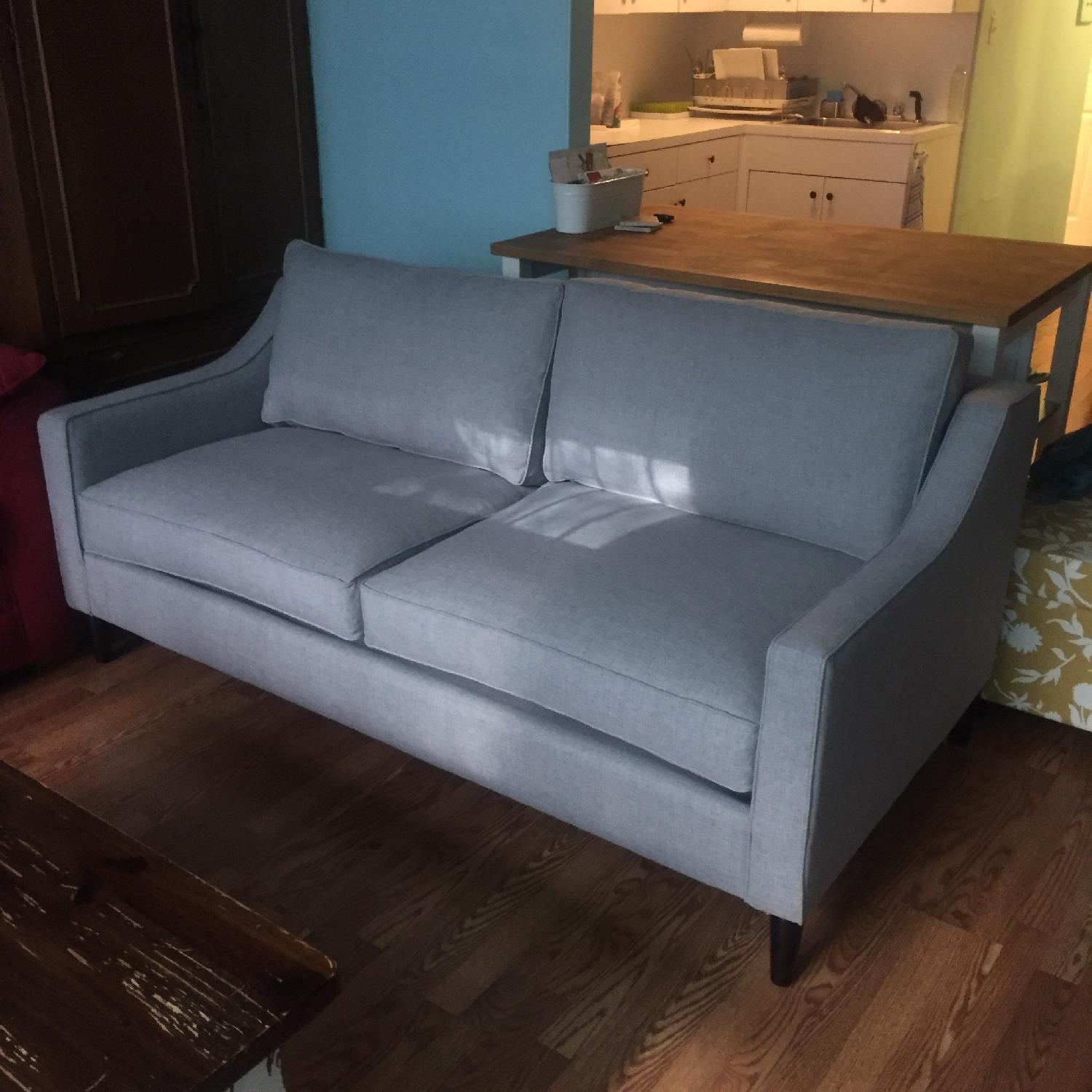 West Elm Shadow Weave/Platinum Paige Sofa - image-1