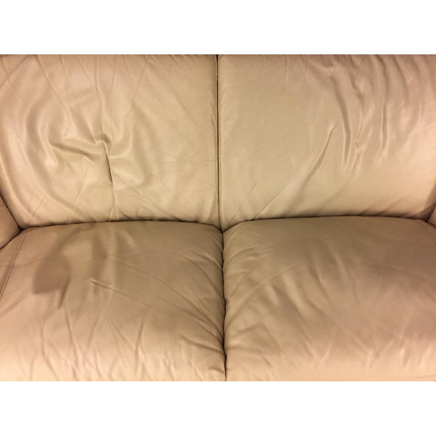 Ikea Timsfors Beige Leather Sofa - image-4