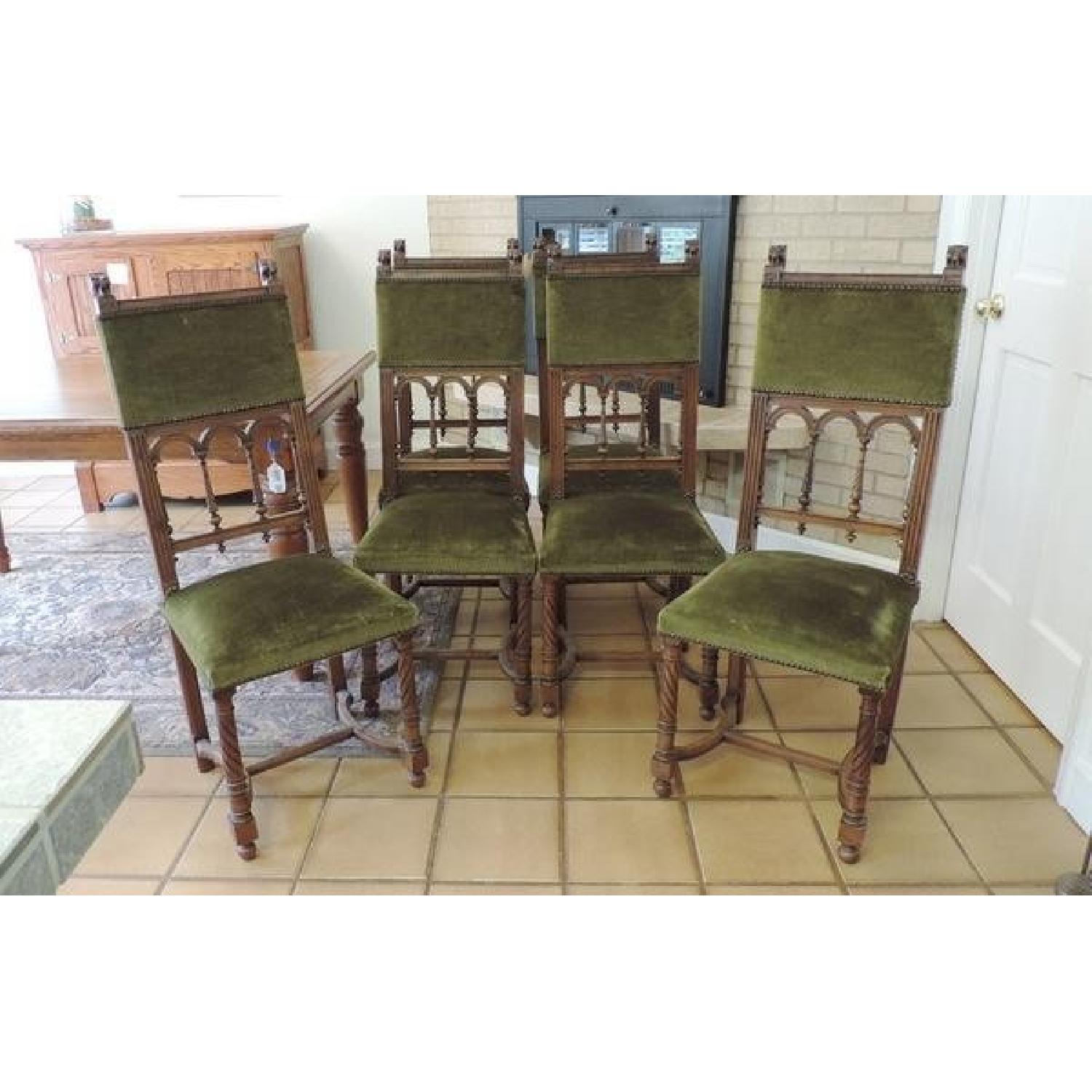 Antique Jacobean Carved Walnut Chairs AptDeco
