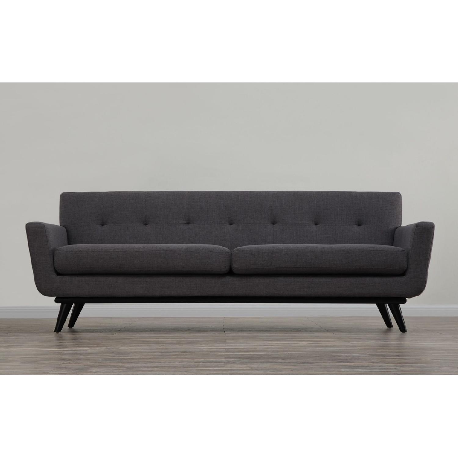 TOV James Grey Linen Sofa - image-1