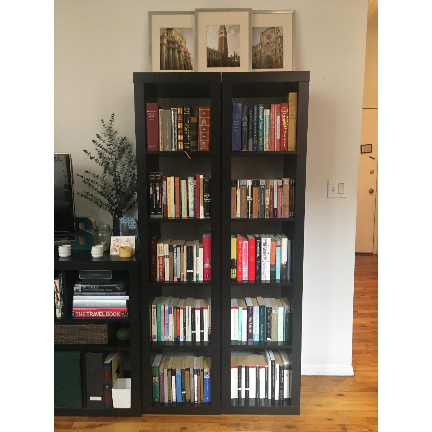Ikea Expedit Black Bookshelves - image-1