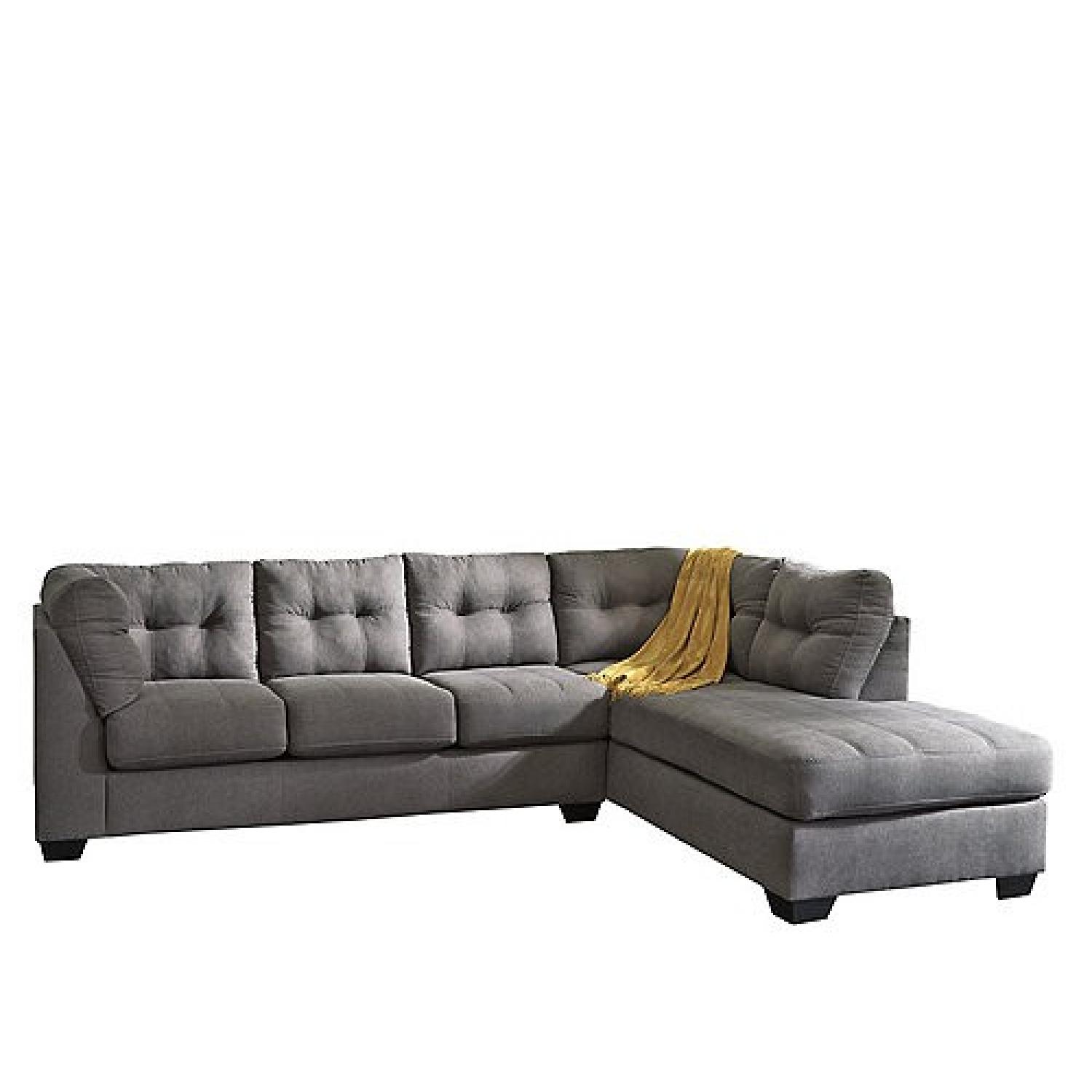 Ashley Maier Desmond 2-Piece Gray Sleeper Sectional Sofa - AptDeco
