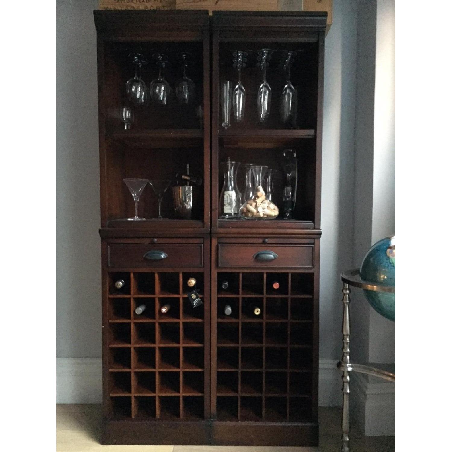 Pottery Barn Modular Bar w/ Wine Grid - image-2