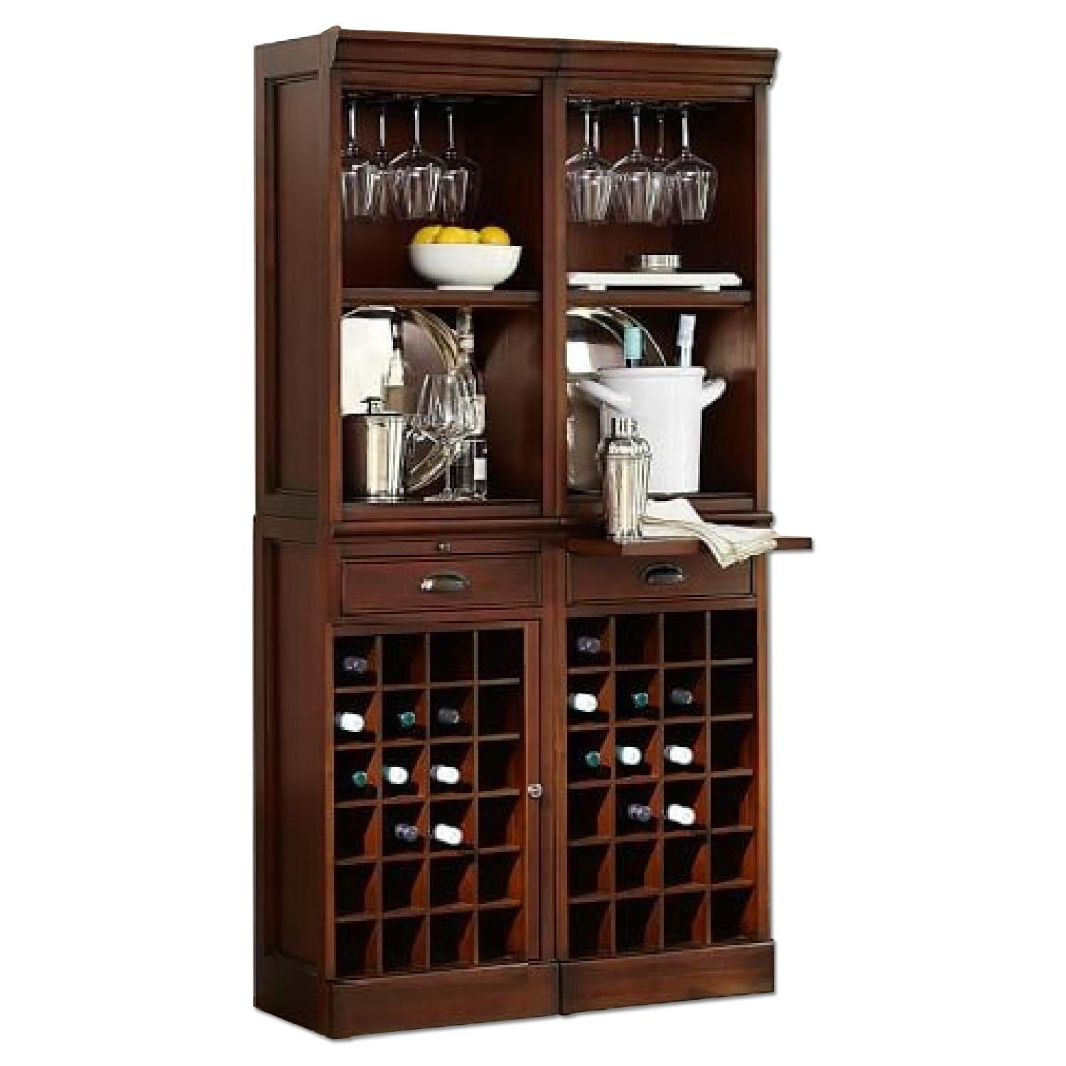 Pottery Barn Modular Bar w/ Wine Grid AptDeco