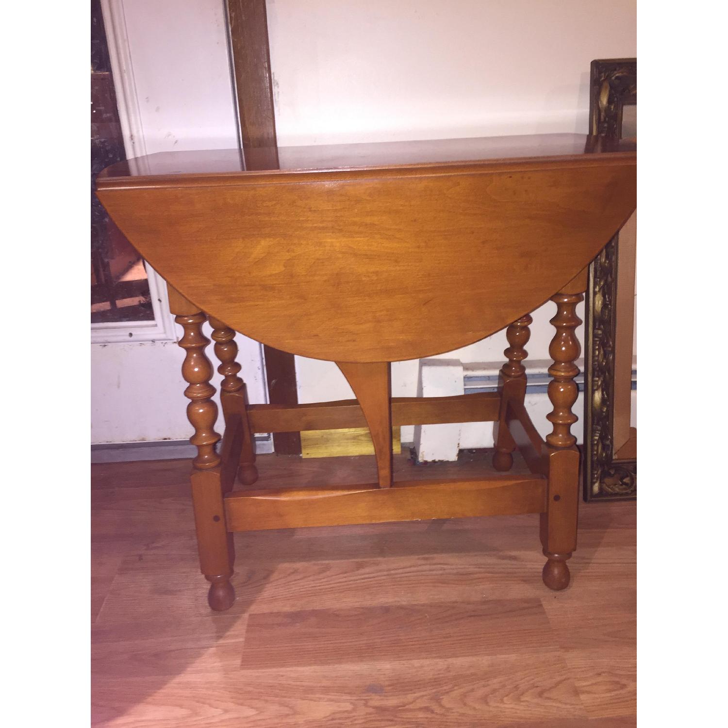 Whitney Bros Vintage Maple Butterfly Drop Leaf Table - image-4