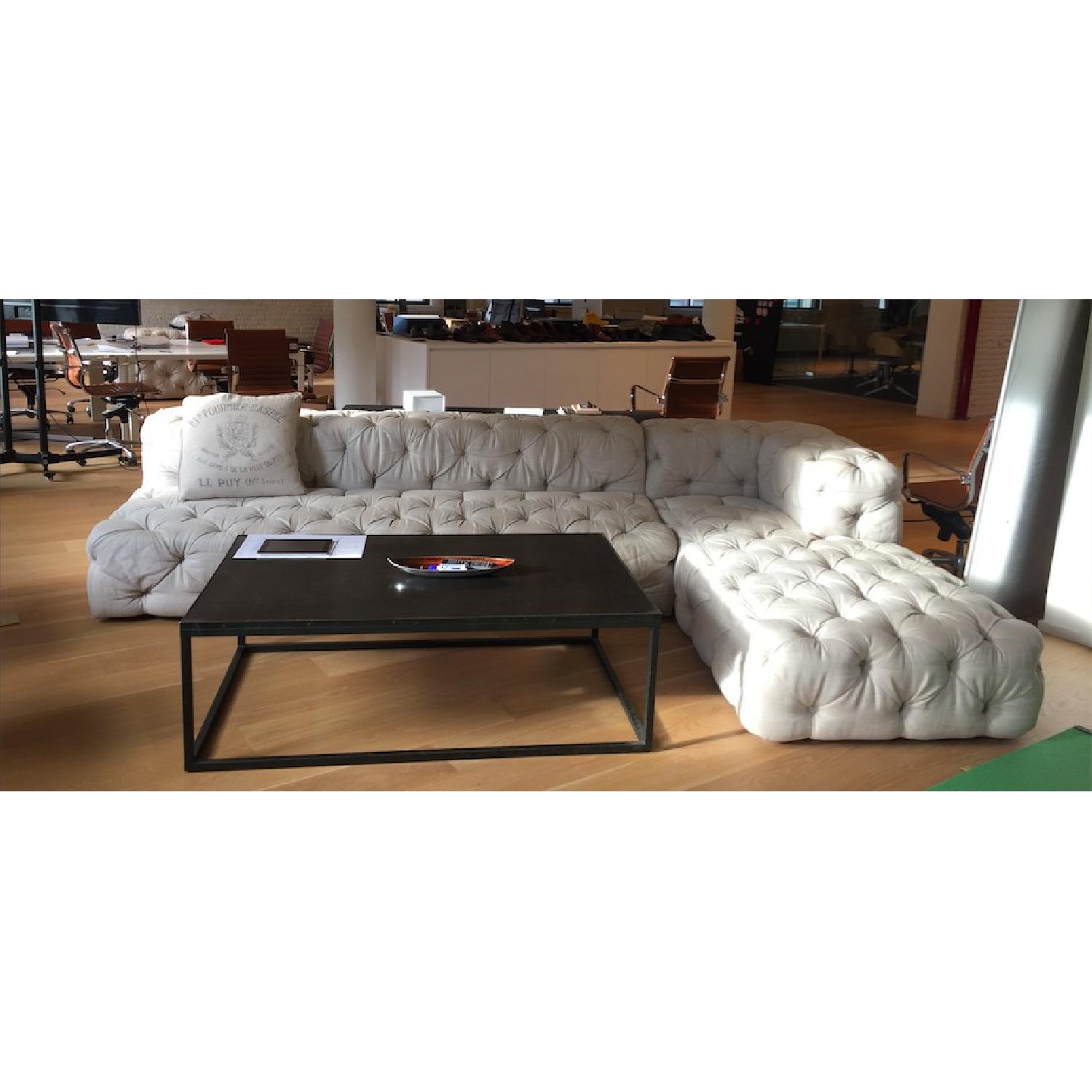 Restoration Hardware Soho Tufted U-Chaise Sectional Sofa - image-2