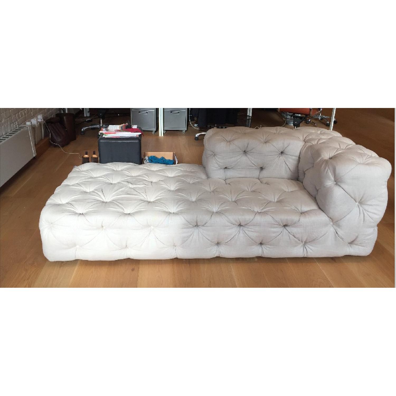 Restoration Hardware Soho Tufted U-Chaise Sectional Sofa - image-3