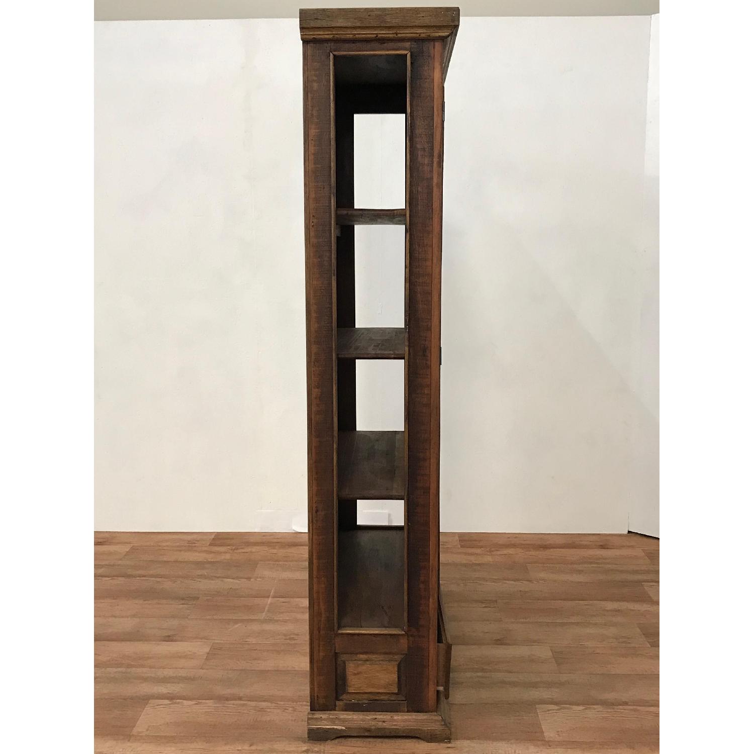 Reclaimed Wood & Glass Vitrine Display Cabinet - image-2