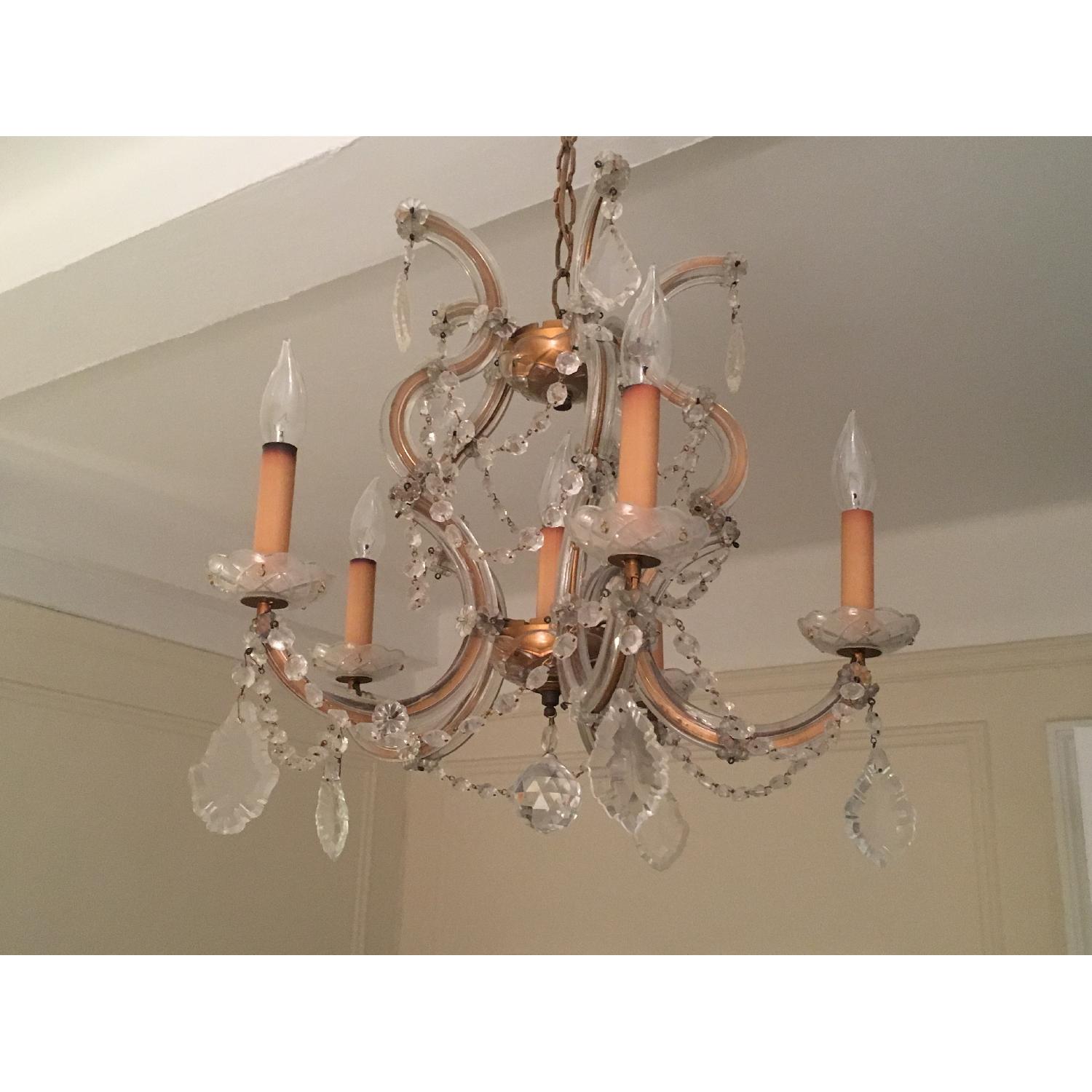 Antique Maria Theresa Crystal Chandelier - image-1