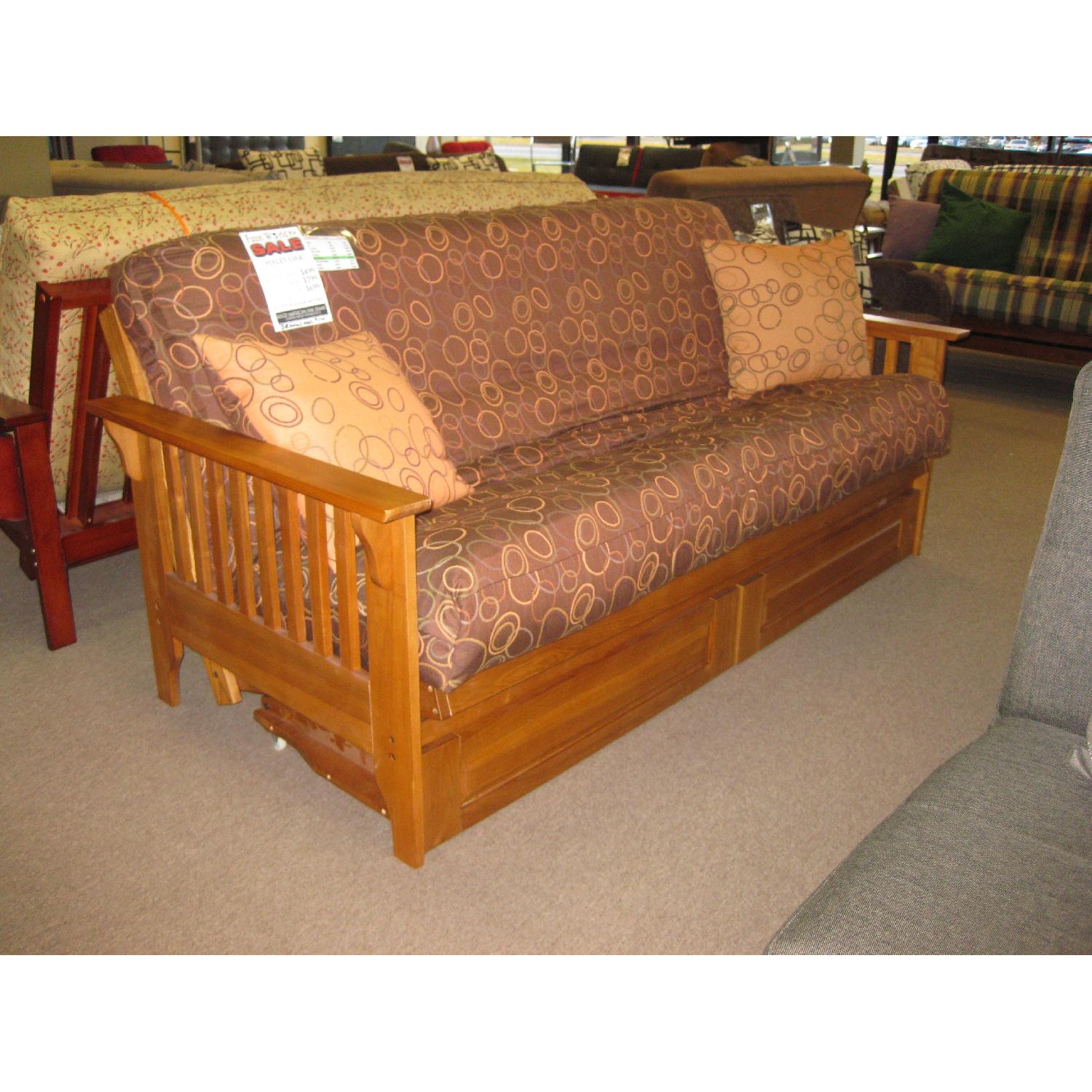 Futon World Mission Style Cherrywood Full Size Futon - image-1