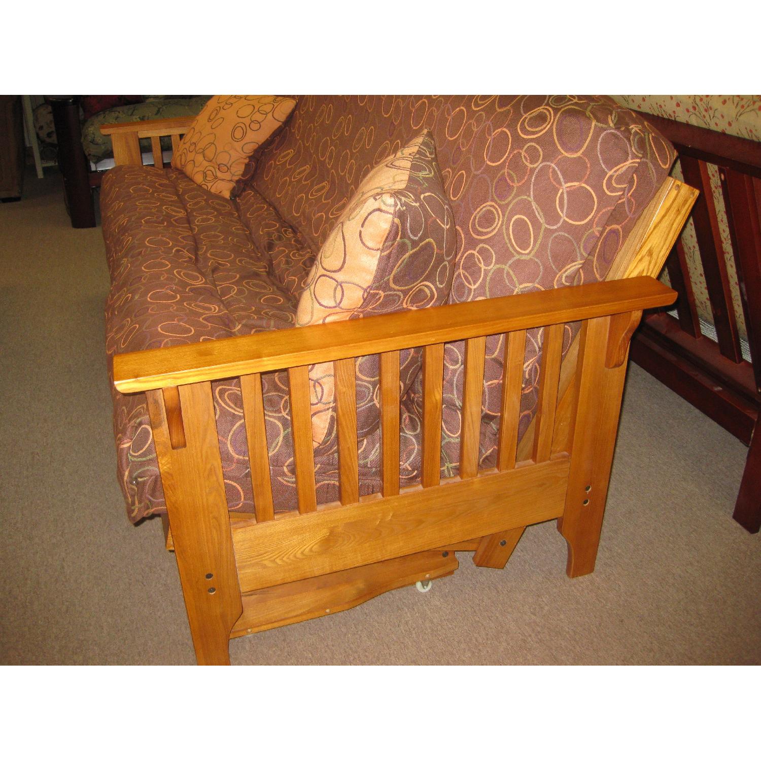 Futon World Mission Style Cherrywood Full Size Futon - image-2