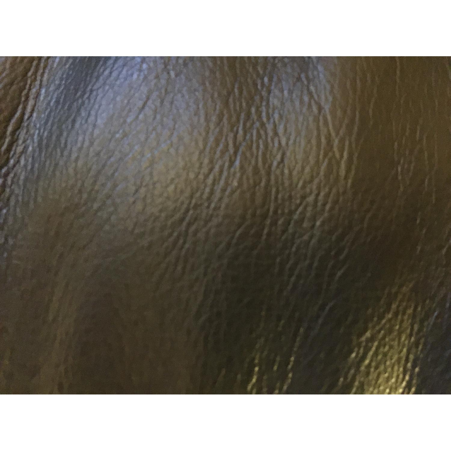 Bob's Black Leather Armchair w/ Ottoman - image-5