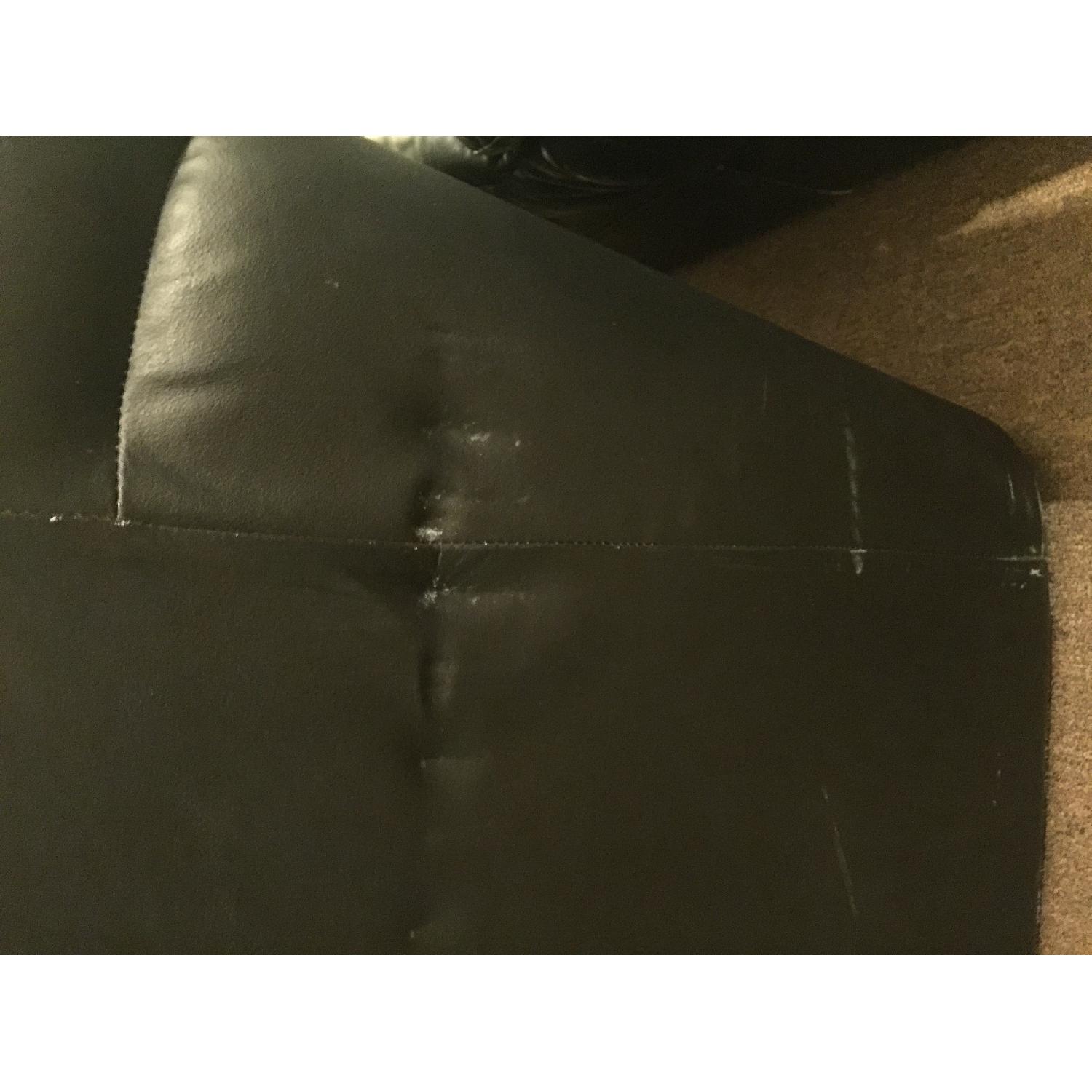 Bob's Black Leather Armchair w/ Ottoman - image-7