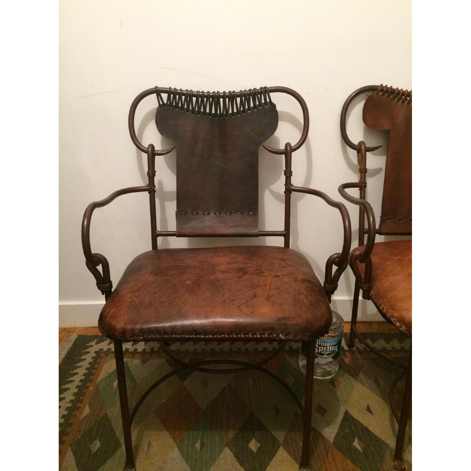 Rustic Wrought Iron Loveseat + 2 Chairs - image-4