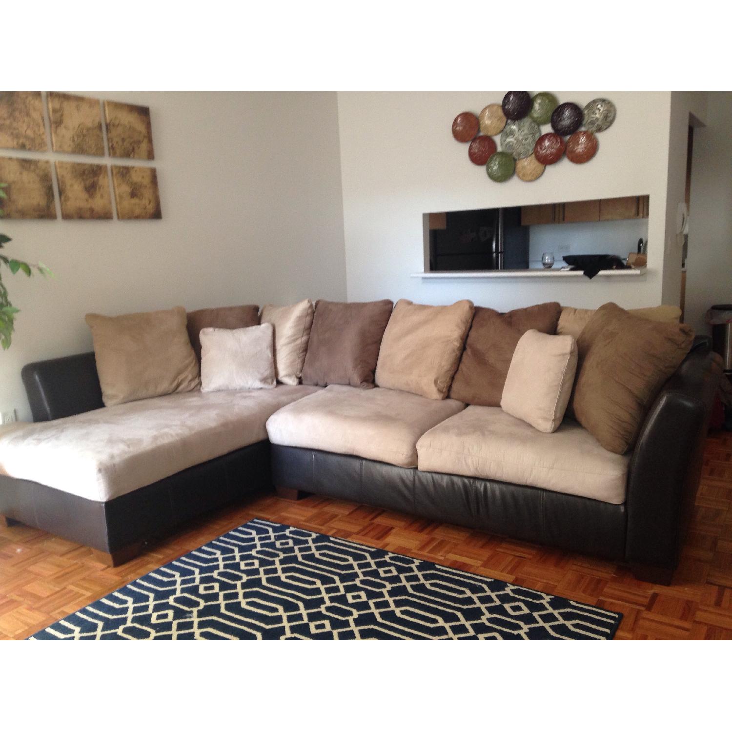 Microfiber Sectional Couch - image-1